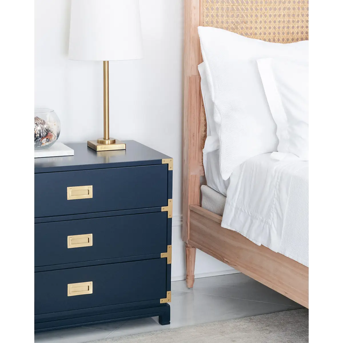 Small Carlyle Campaign Dresser - Navy - Ave Home