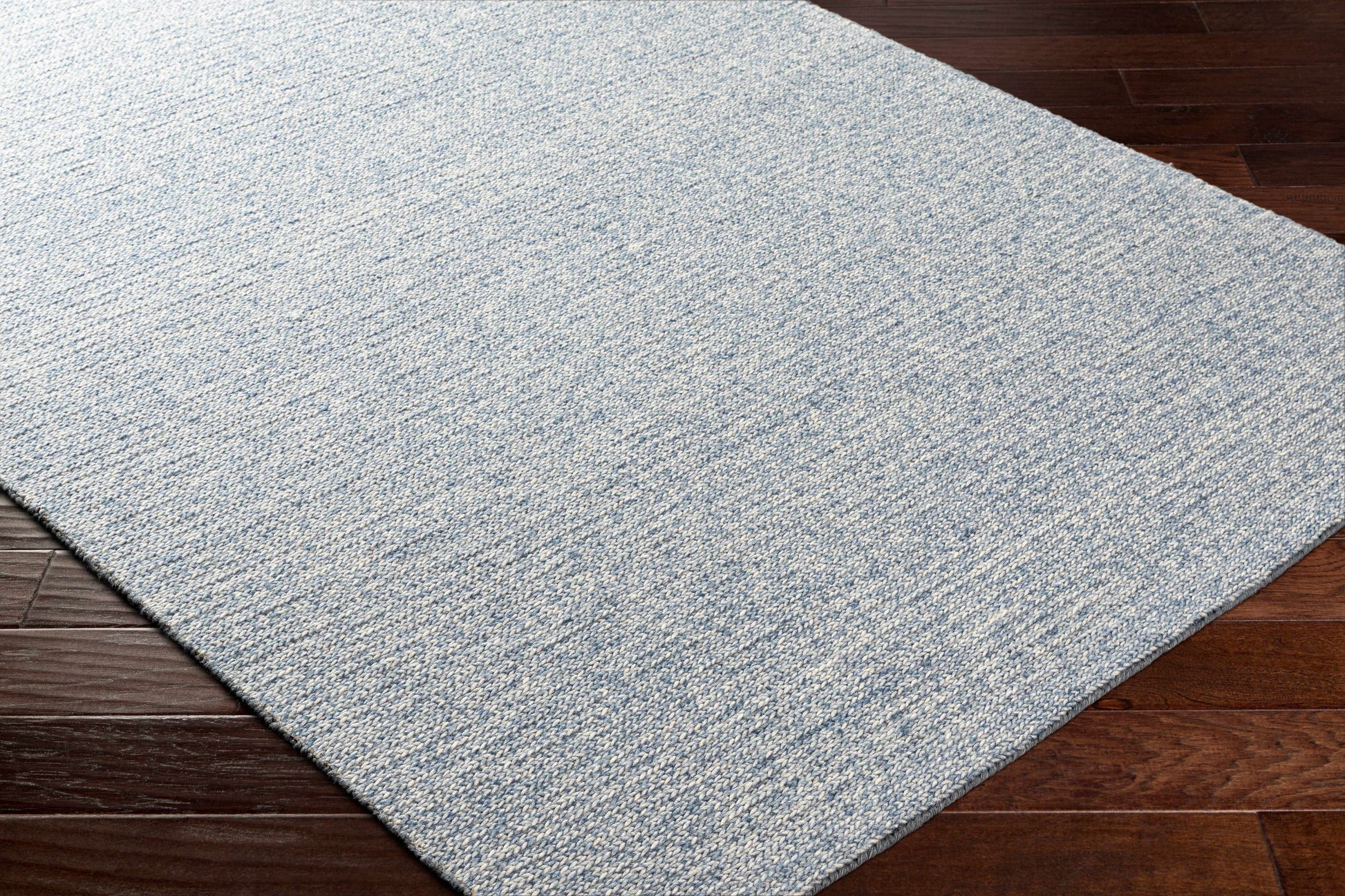 Light Blue Solid Wool Rug - Boutique Rugs