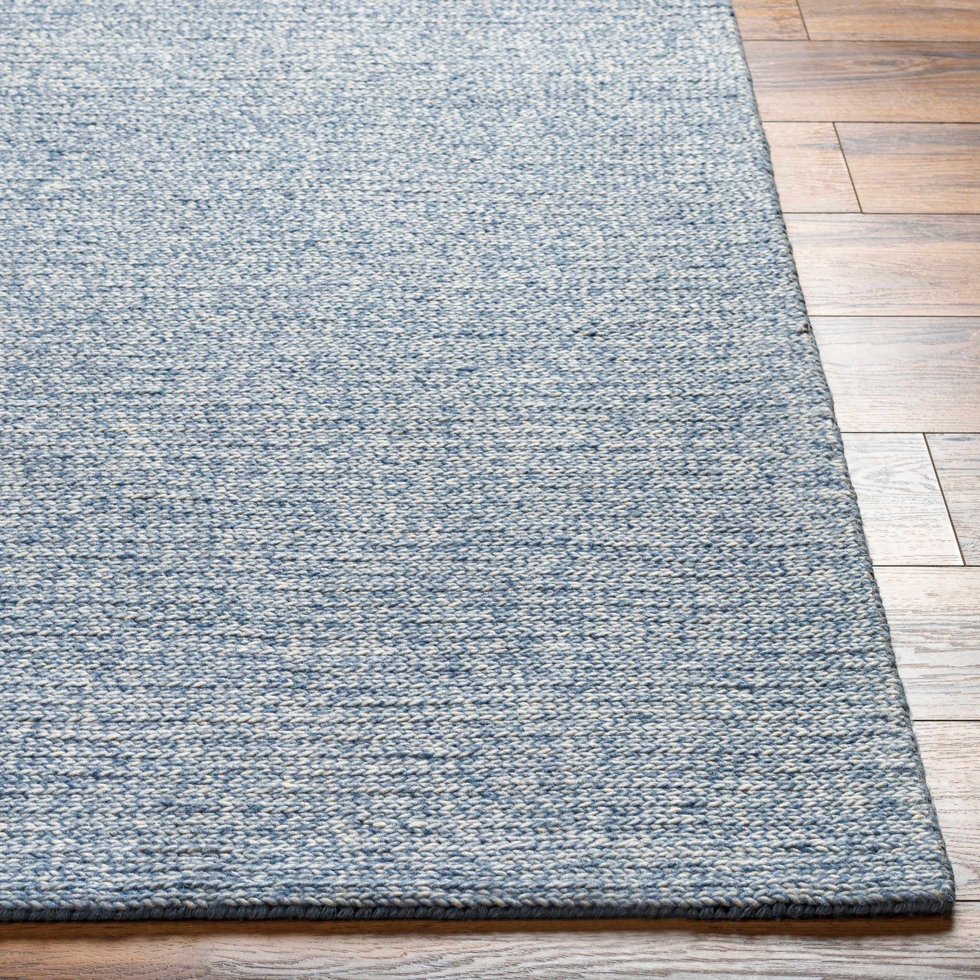 Light Blue Solid Wool Rug - Boutique Rugs