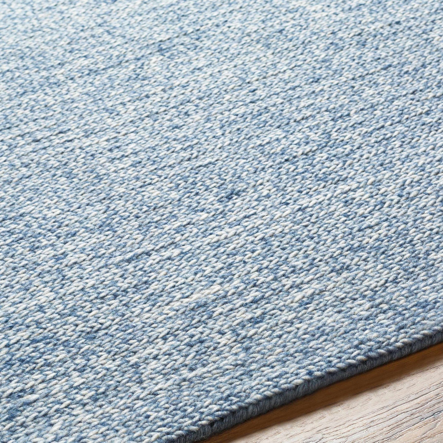 Light Blue Solid Wool Rug - Boutique Rugs