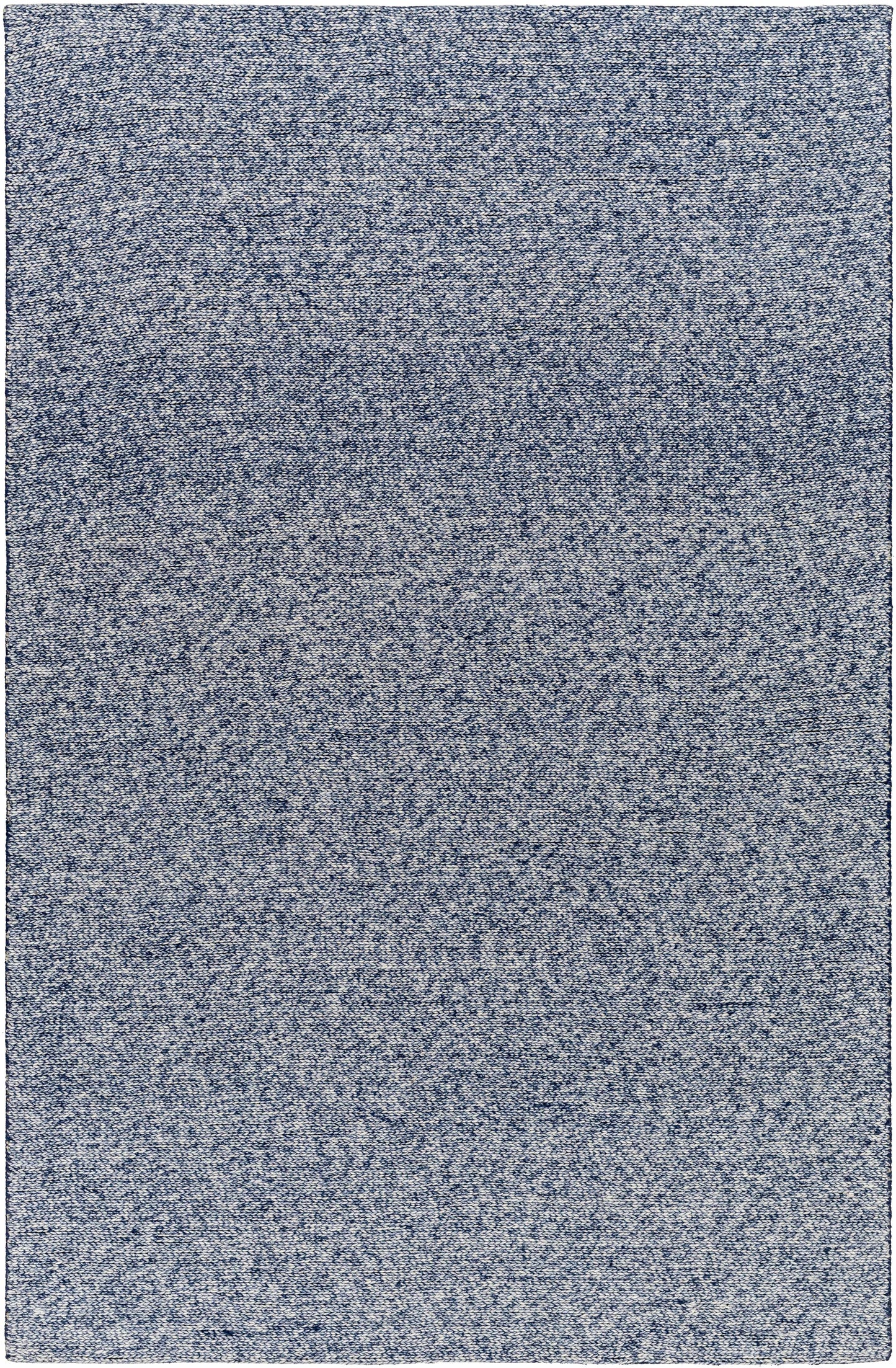Blue Wool Area Rug - 5’ x 7’6’’ Rectangle - Boutique Rugs