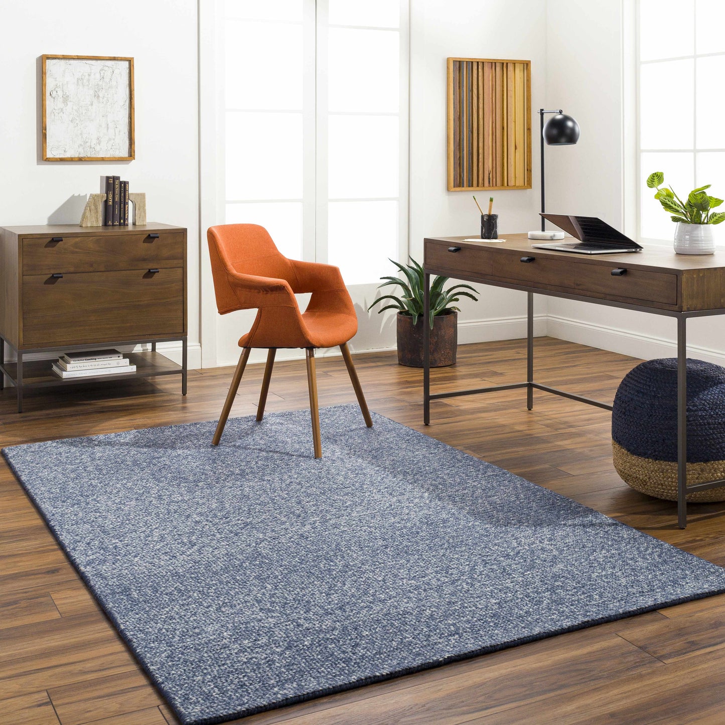 Blue Wool Area Rug - Boutique Rugs