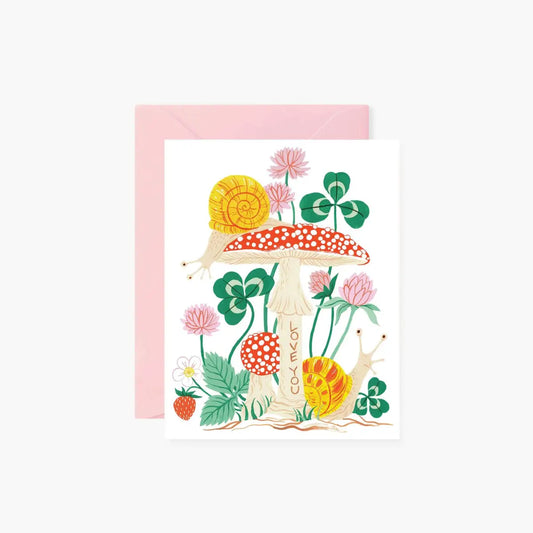 SNAILS LOVE YOU Greeting Card - Botanica Paper Co.