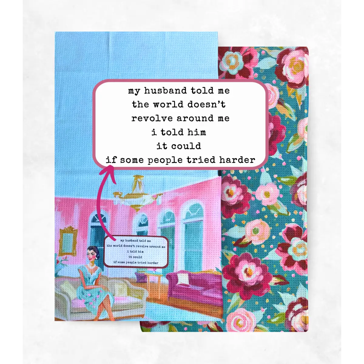 Kitchen Towel - Revolve Around - Funny Retro - Urban Smirk