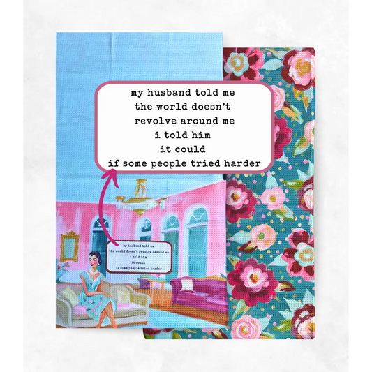 Kitchen Towel - Revolve Around - Funny Retro - Urban Smirk
