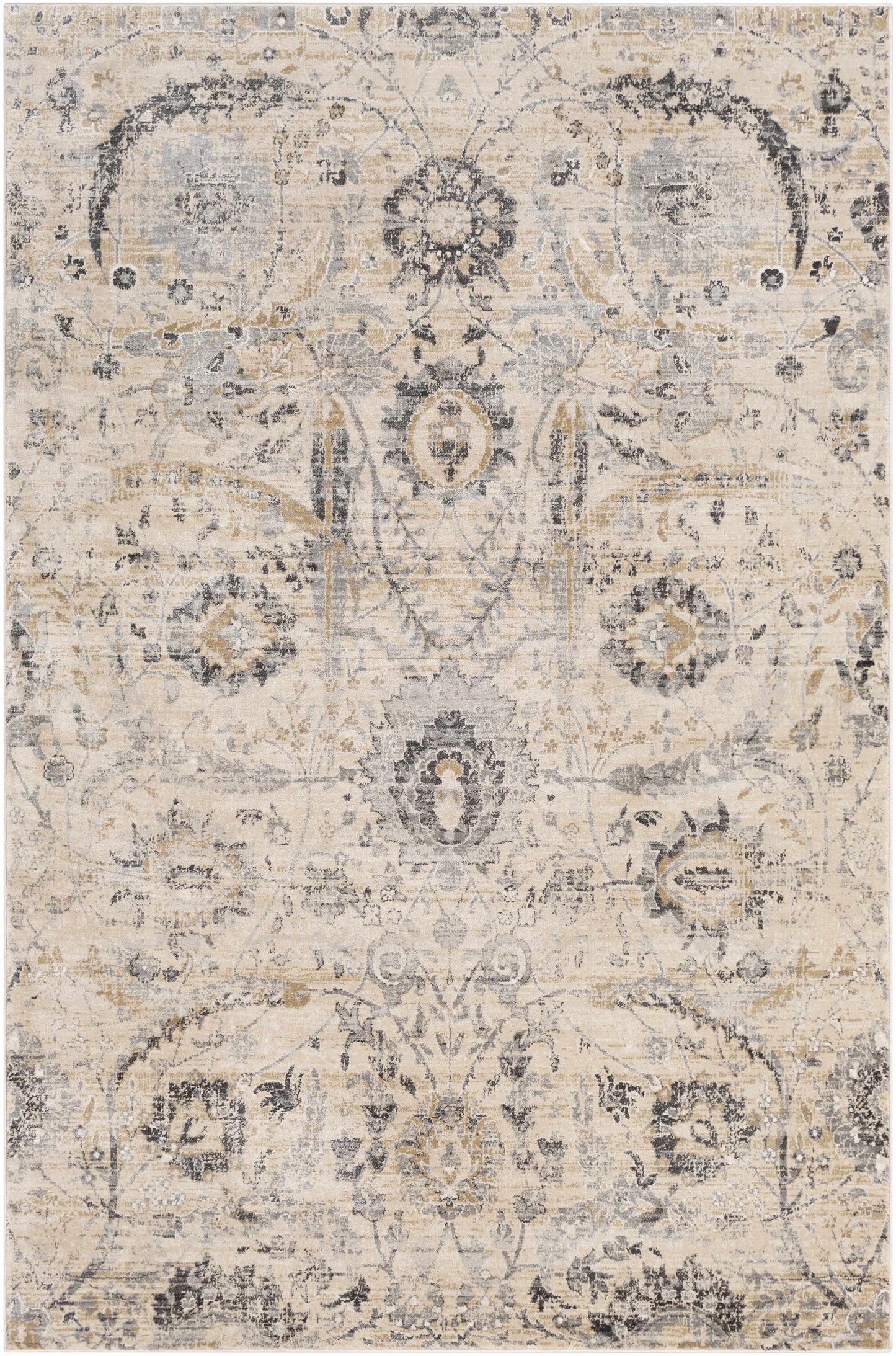 Georgiana Beige Area Rug - 5’3’’ x 7’3’’ Rectangle - Boutique Rugs