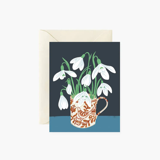 SNOWDROPS MUG Greeting Card - Botanica Paper Co.