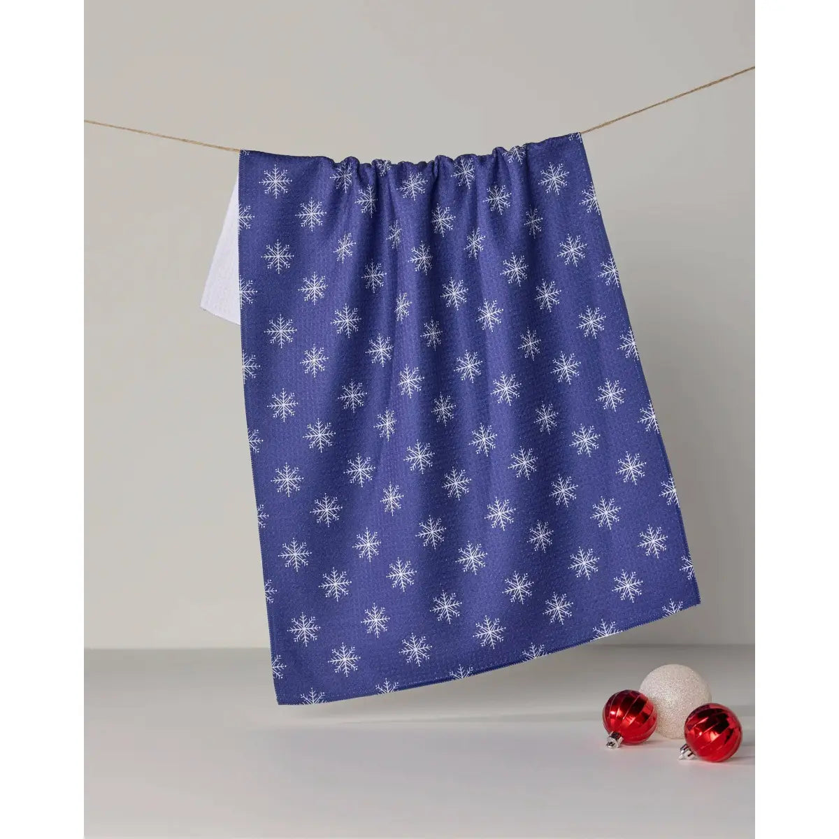 Kitchen Tea Towel - Snowy Indigo - Geometry