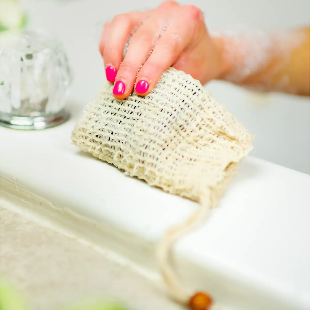 Soap Saver Bag - Compostable Sisal - Bamboo Switch