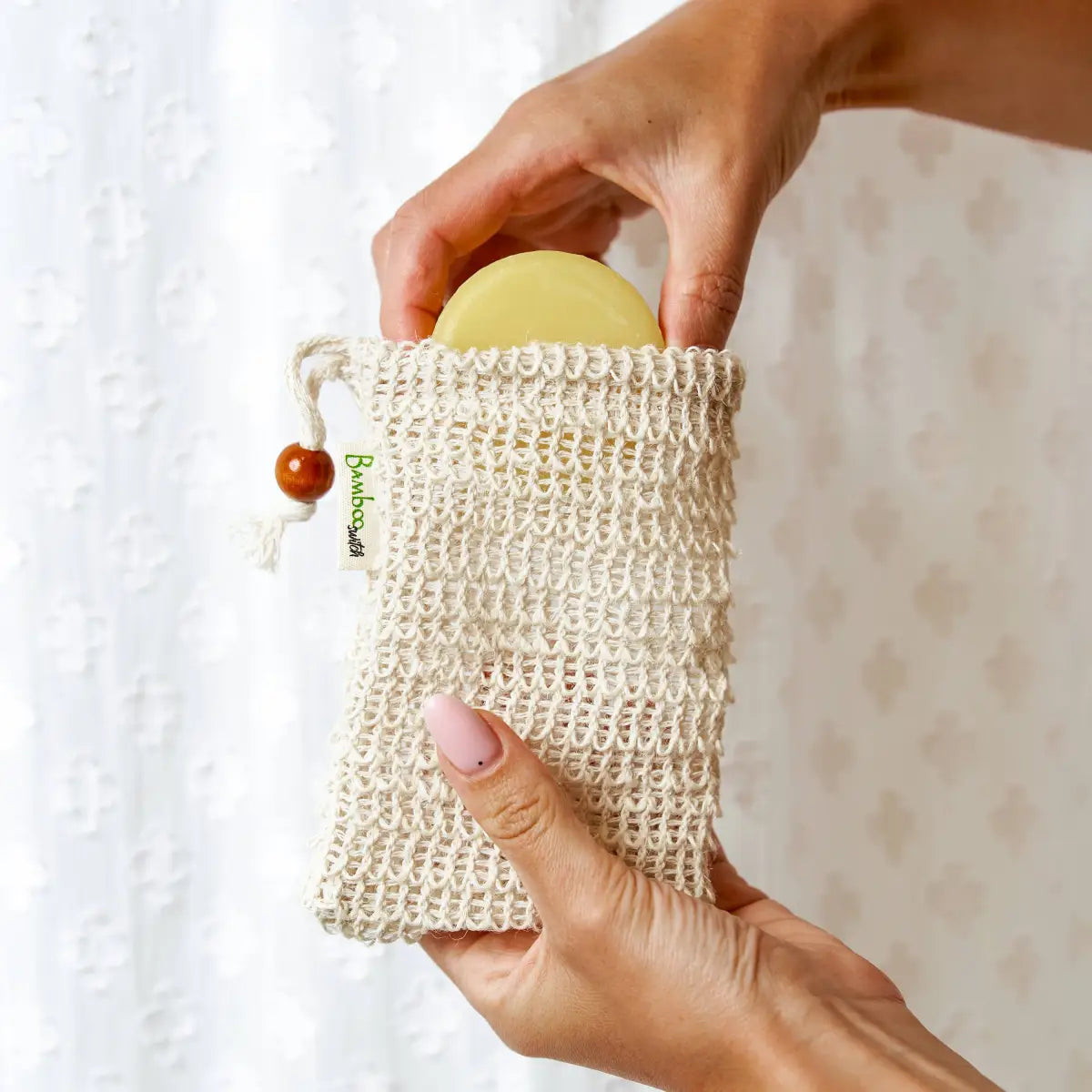 Soap Saver Bag - Compostable Sisal - Bamboo Switch