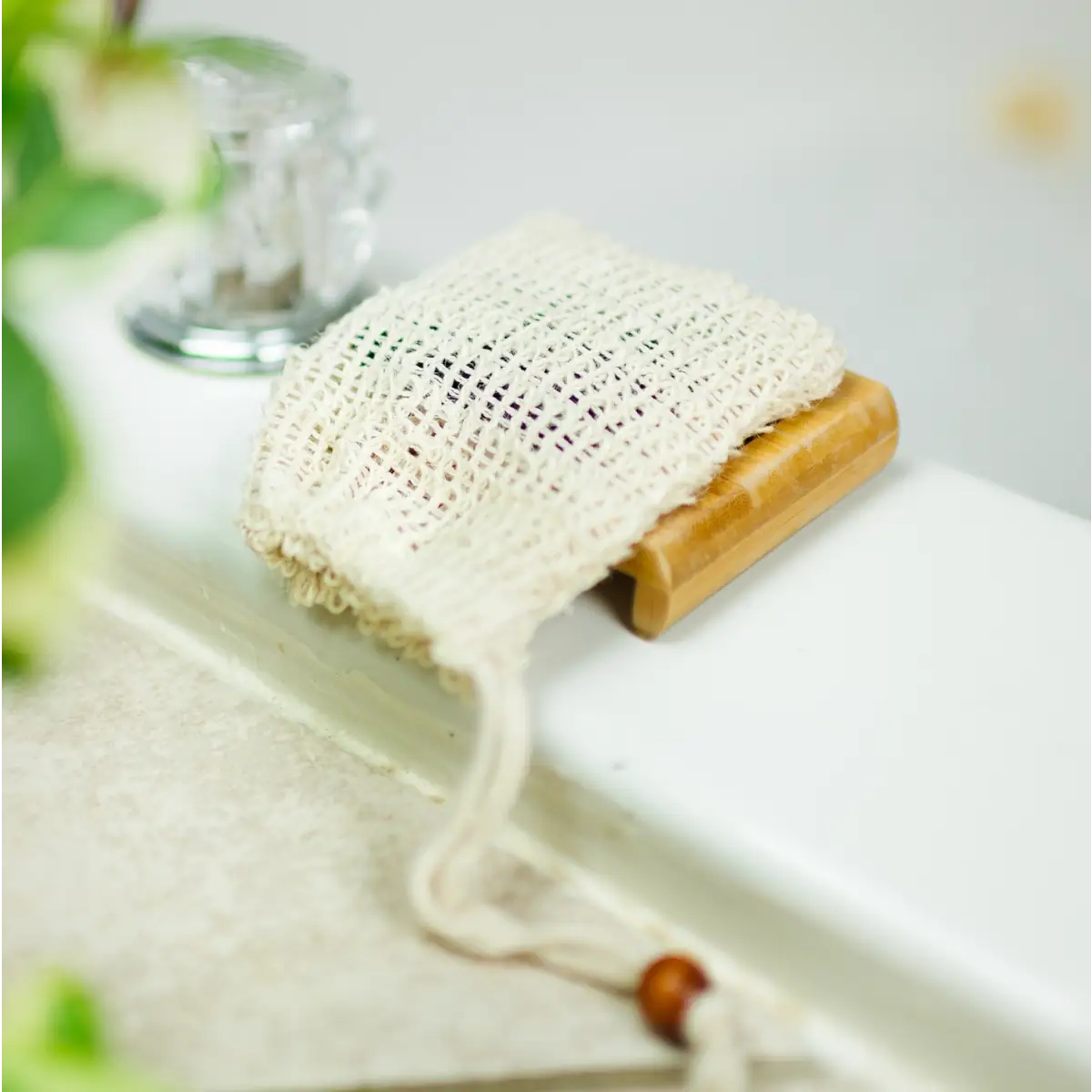 Soap Saver Bag - Compostable Sisal - Bamboo Switch