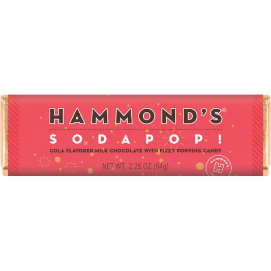 Sodapop! - Milk Chocolate Candy Bar with Pop Rocks - Hammond’s Candies