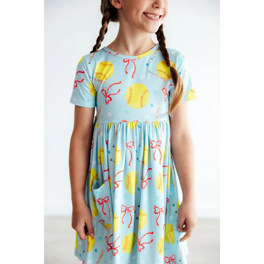 Softball Sweetie Baseball Twirl Dress - Mila & Rose ®