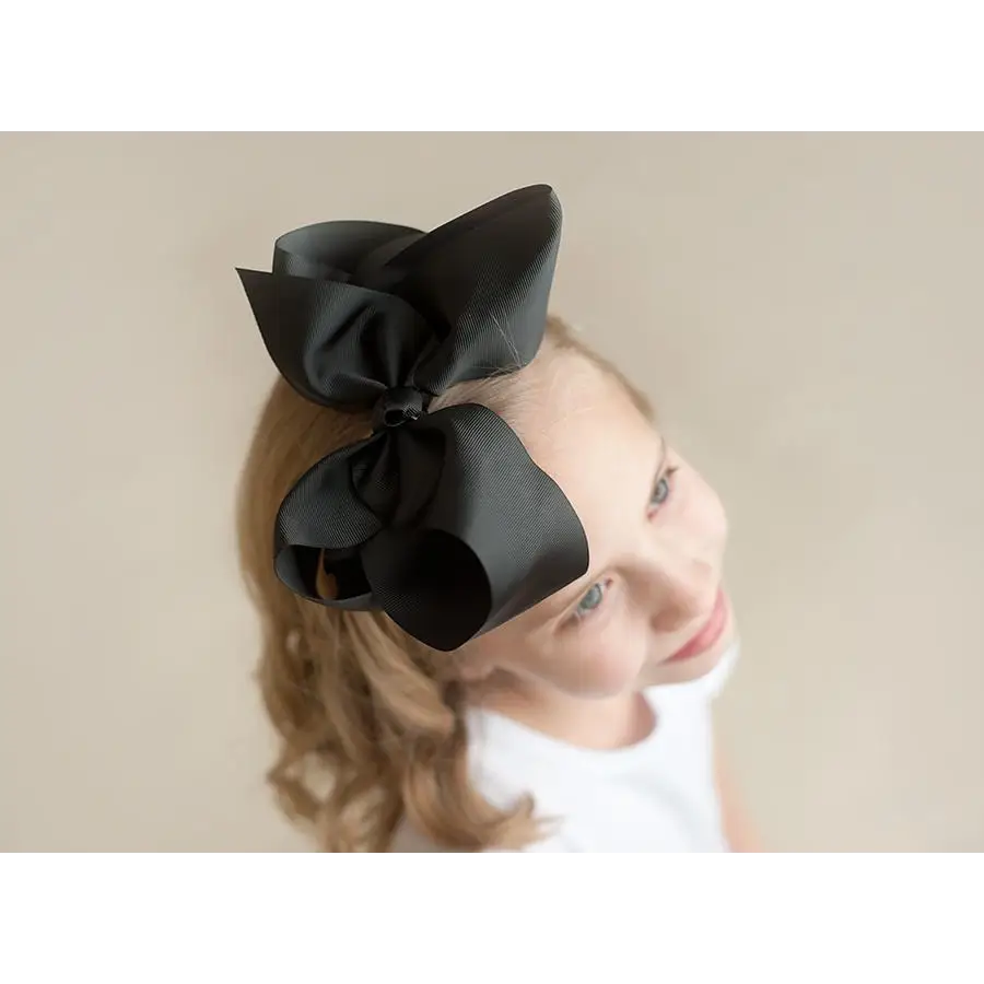 Solid Hair Bows - Black / 8’’ - ARB Blanks