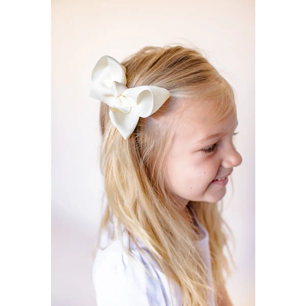 Solid Hair Bows - Cream / 4’’ - ARB Blanks