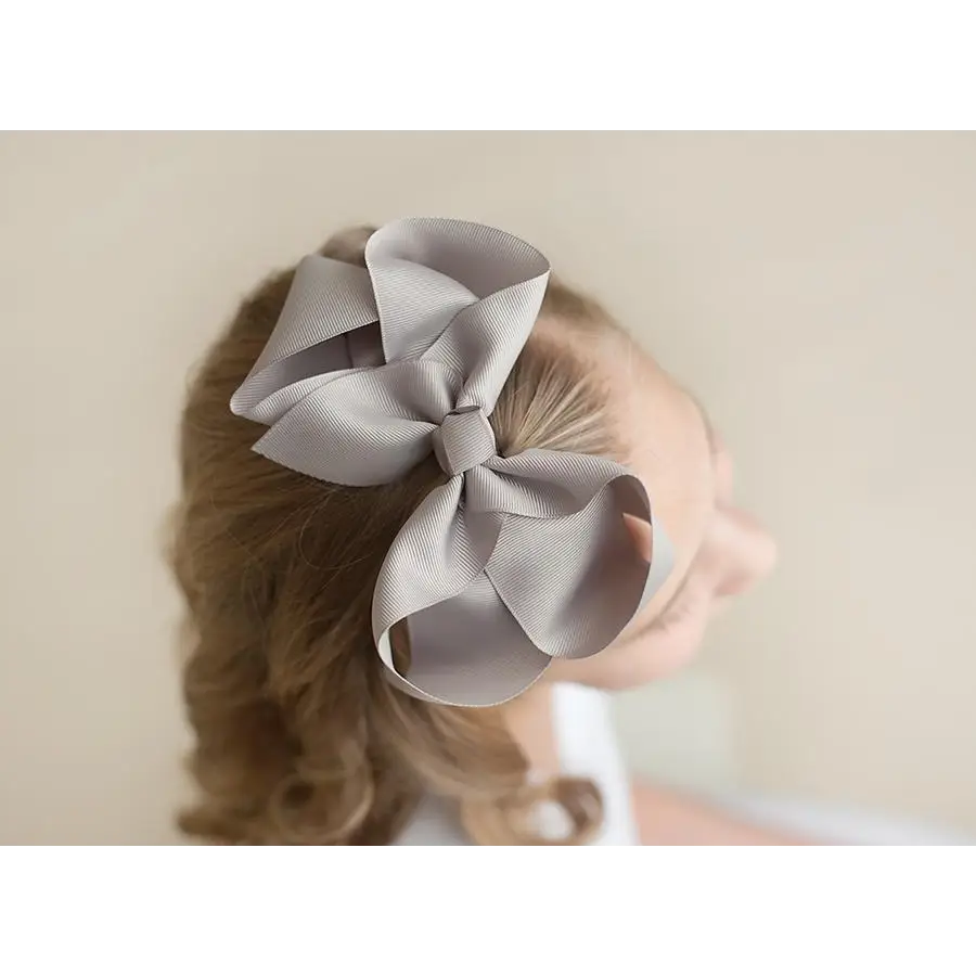 Solid Hair Bows - Grey / 6’’ - ARB Blanks