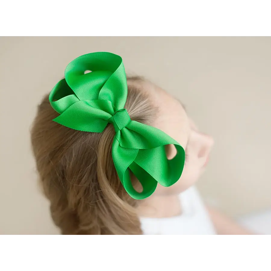 Solid Hair Bows - Kelly Green / 6’’ - ARB Blanks