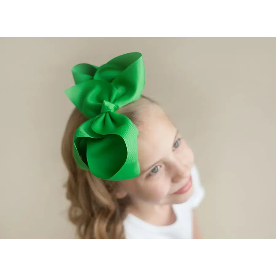 Solid Hair Bows - Kelly Green / 8’’ - ARB Blanks