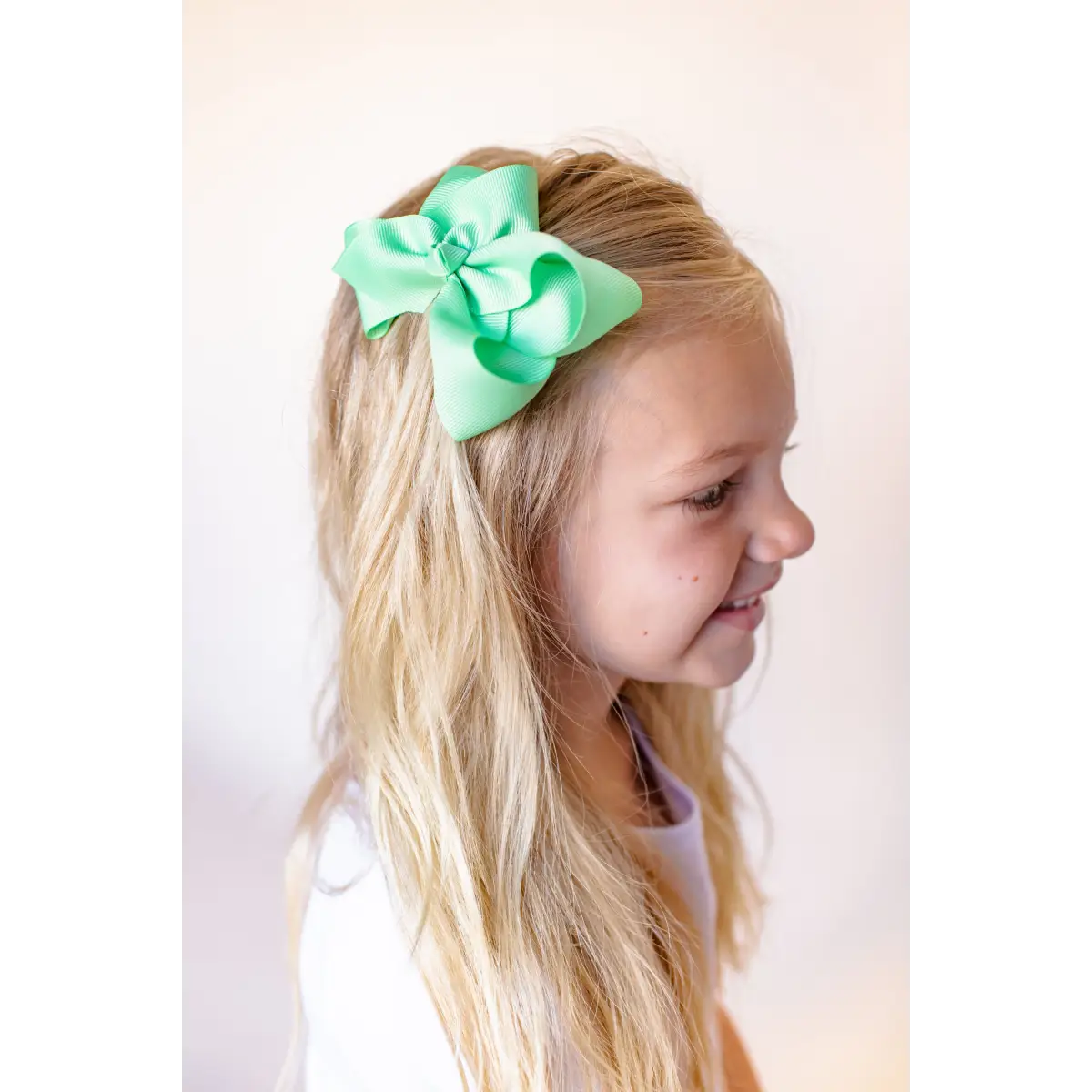 Solid Hair Bows - Lime / 4’’ - ARB Blanks