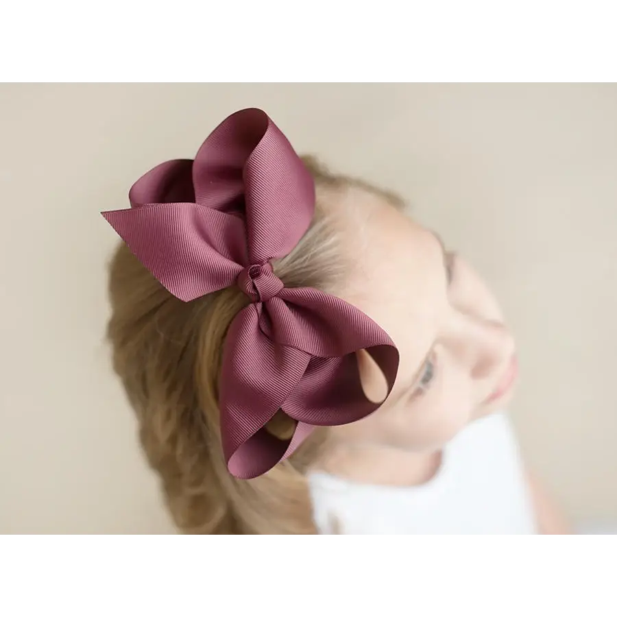 Solid Hair Bows - Maroon / 6’’ - ARB Blanks