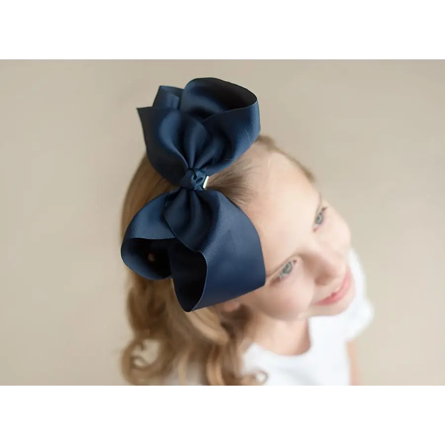 Solid Hair Bows - Navy / 8’’ - ARB Blanks