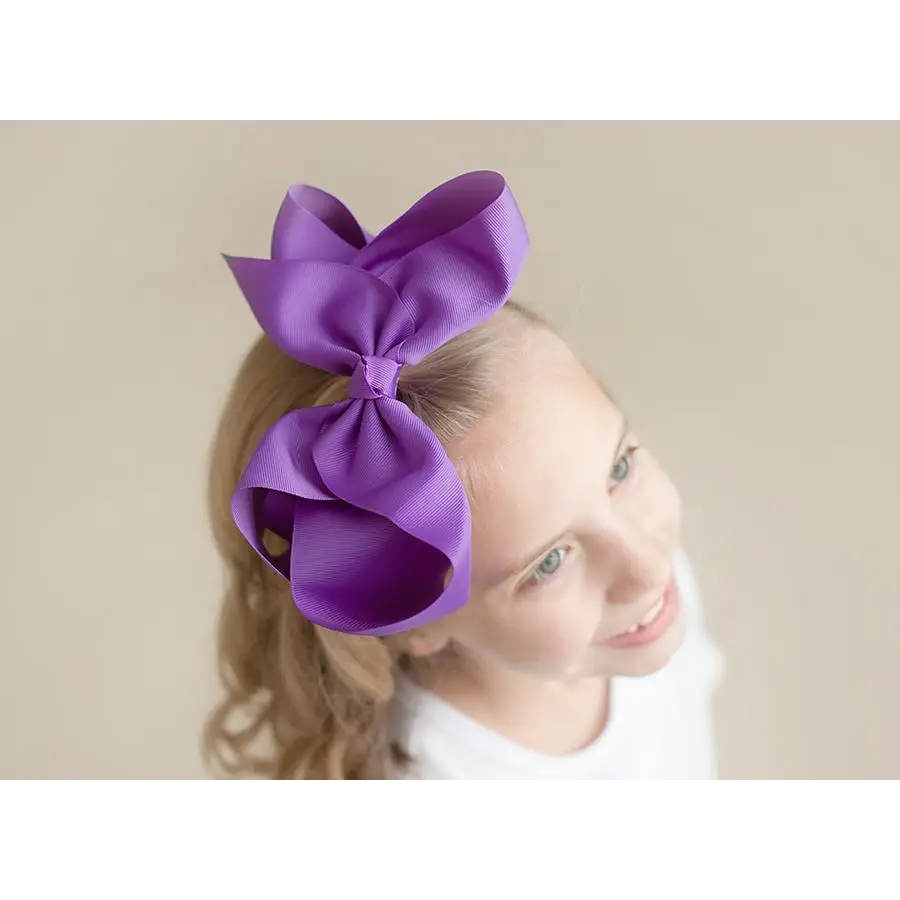 Solid Hair Bows - Purple / 8’’ - ARB Blanks