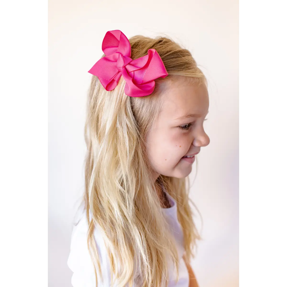 Solid Hair Bows - Raspberry / 4’’ - ARB Blanks
