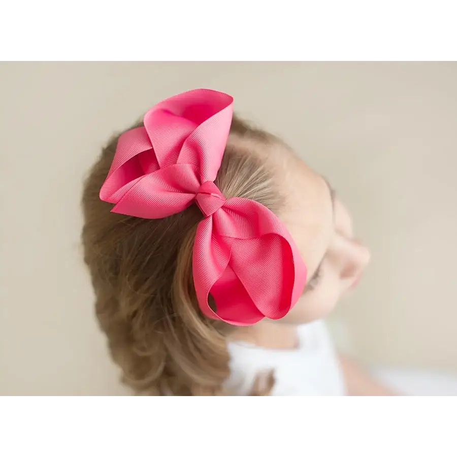 Solid Hair Bows - Raspberry / 6’’ - ARB Blanks