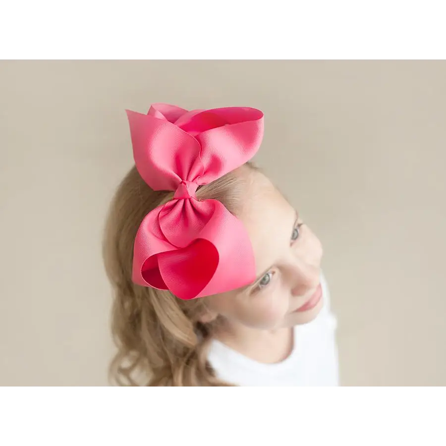 Solid Hair Bows - Raspberry / 8’’ - ARB Blanks