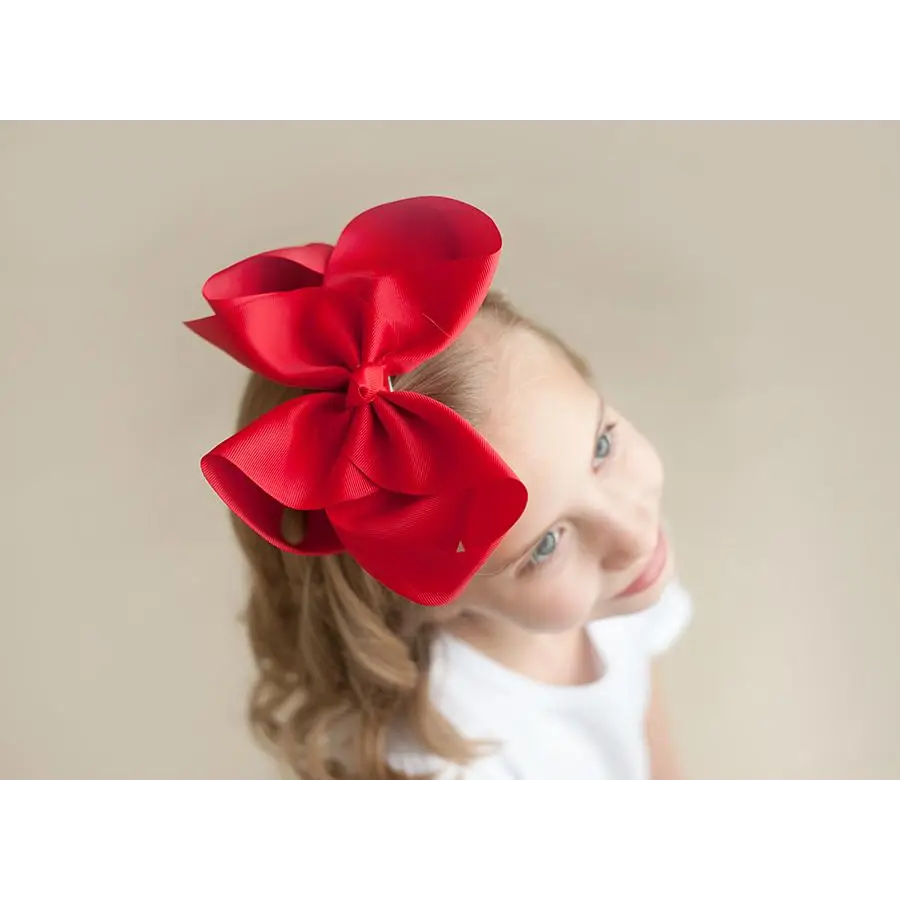 Solid Hair Bows - Red / 8’’ - ARB Blanks