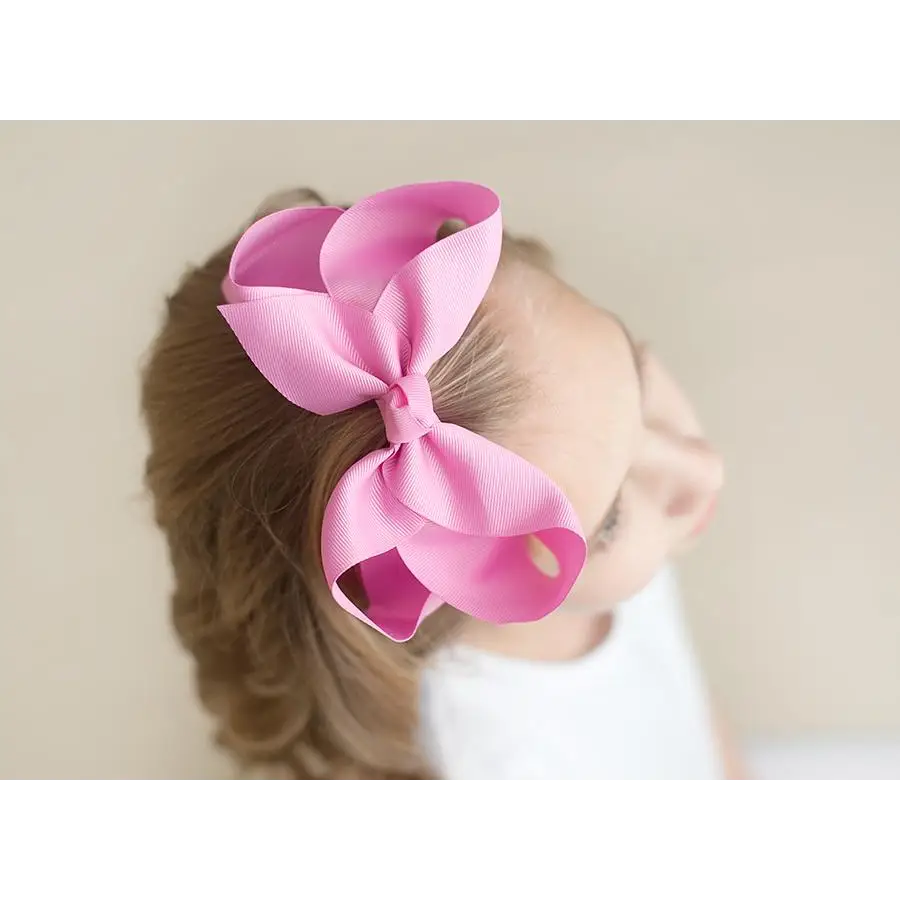 Solid Hair Bows - Rose / 6’’ - ARB Blanks