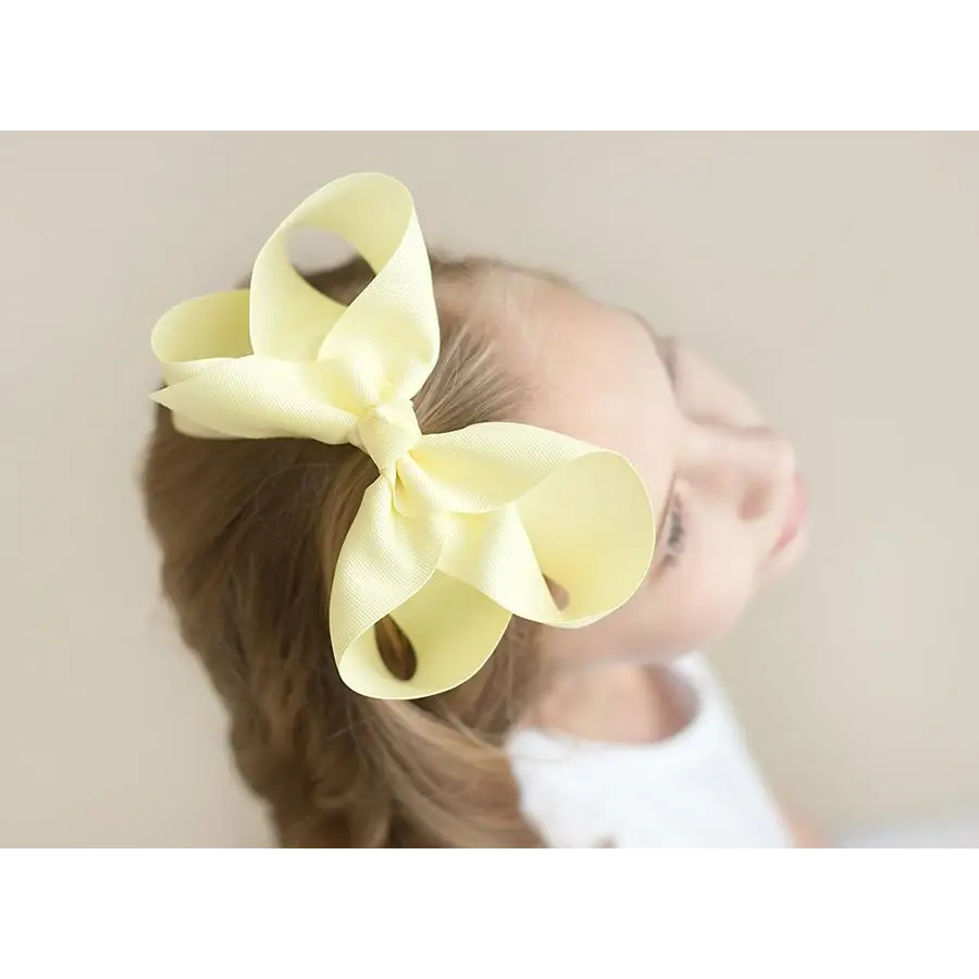 Solid Hair Bows - Summer Yellow / 6’’ - ARB Blanks