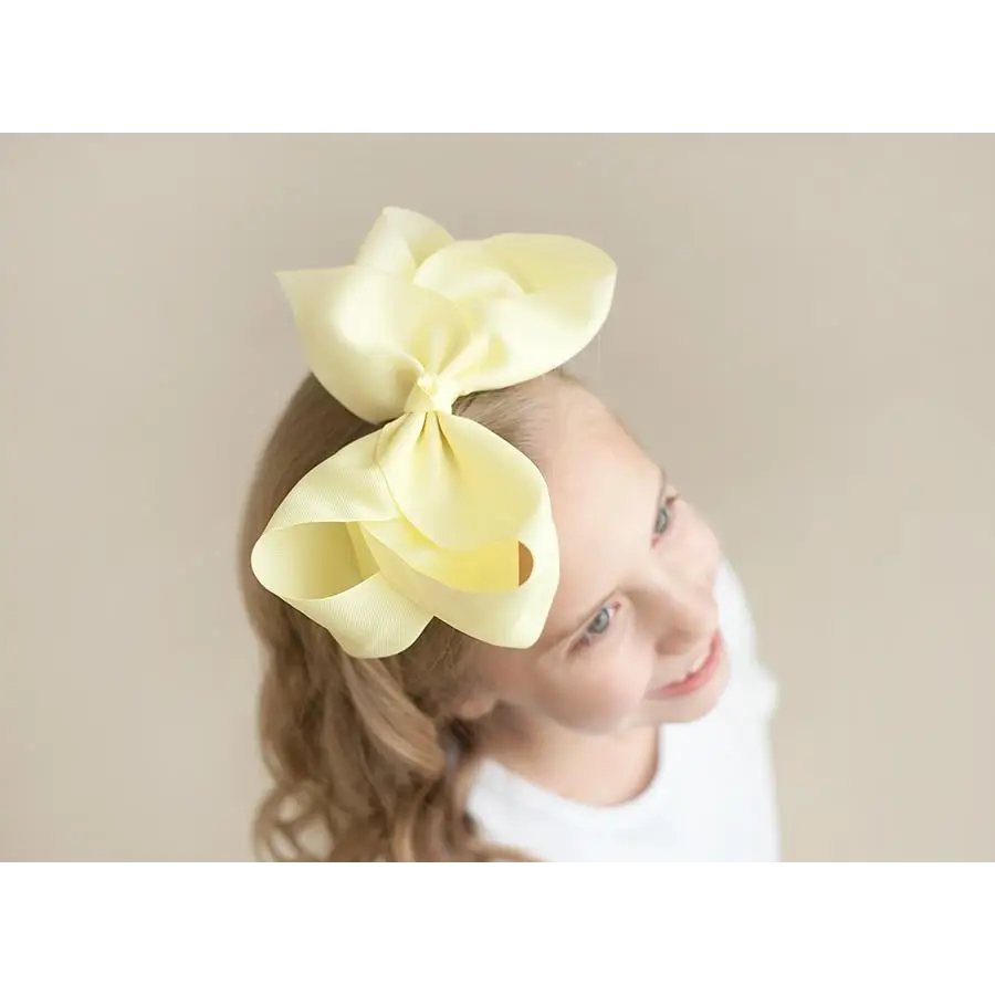 Solid Hair Bows - Summer Yellow / 8’’ - ARB Blanks