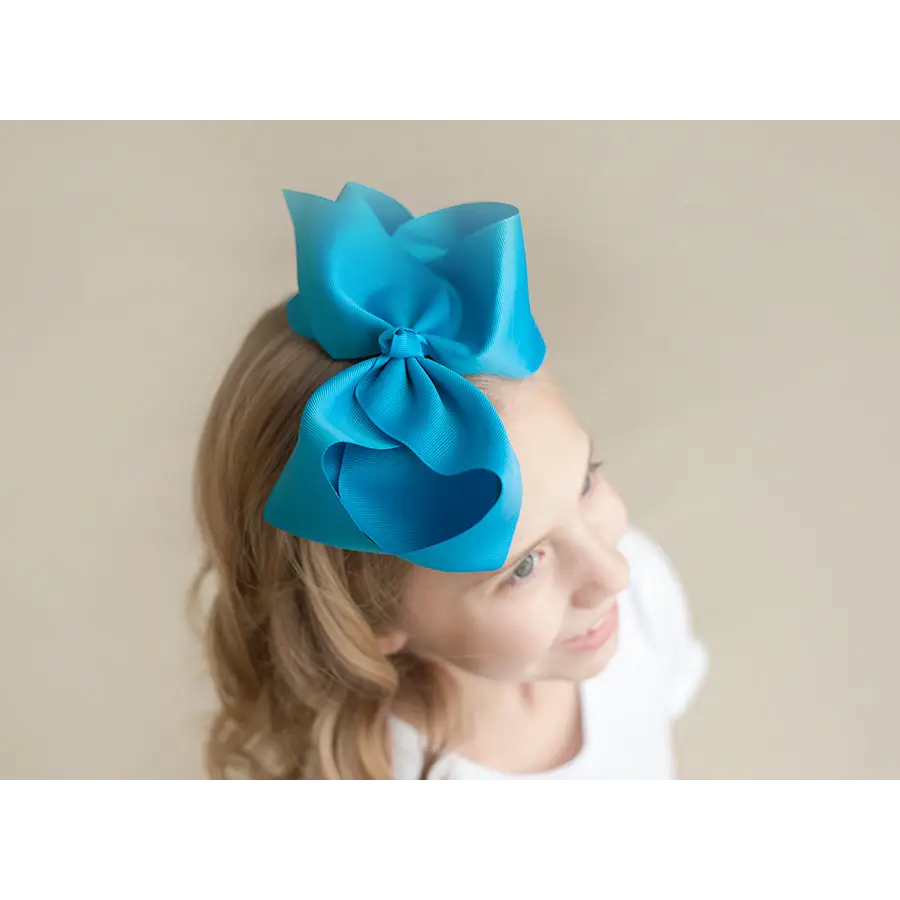 Solid Hair Bows - Teal / 8’’ - ARB Blanks