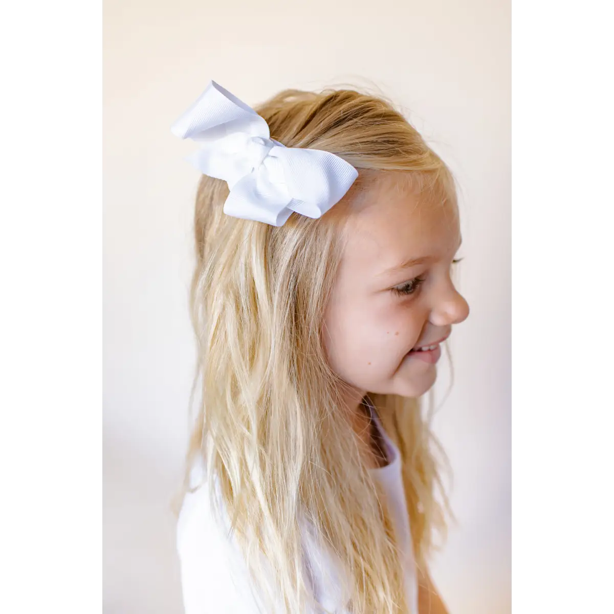 Solid Hair Bows - White / 4’’ - ARB Blanks