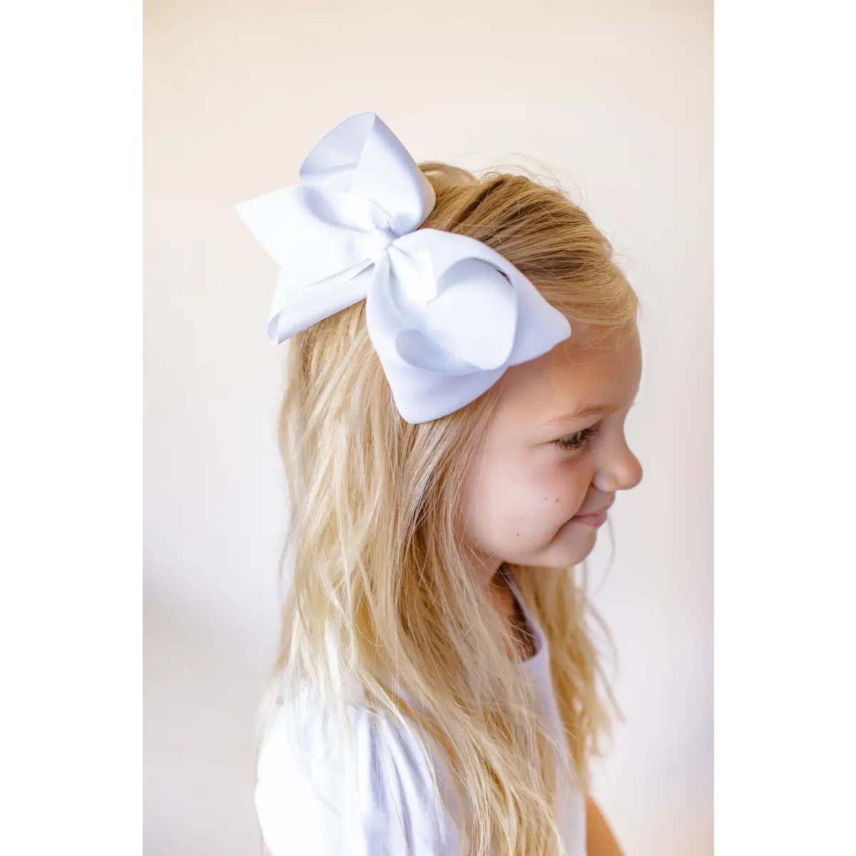 Solid Hair Bows - White / 6’’ - ARB Blanks
