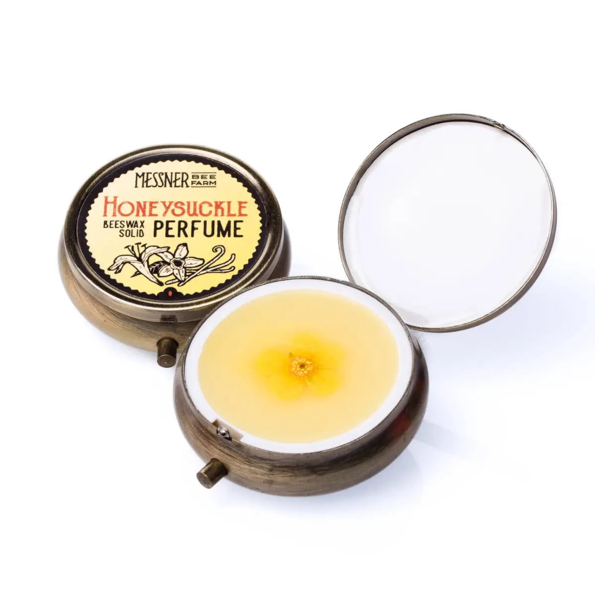Solid Perfume - Honeysuckle - Handmade with Beeswax - Messner Bee Farm