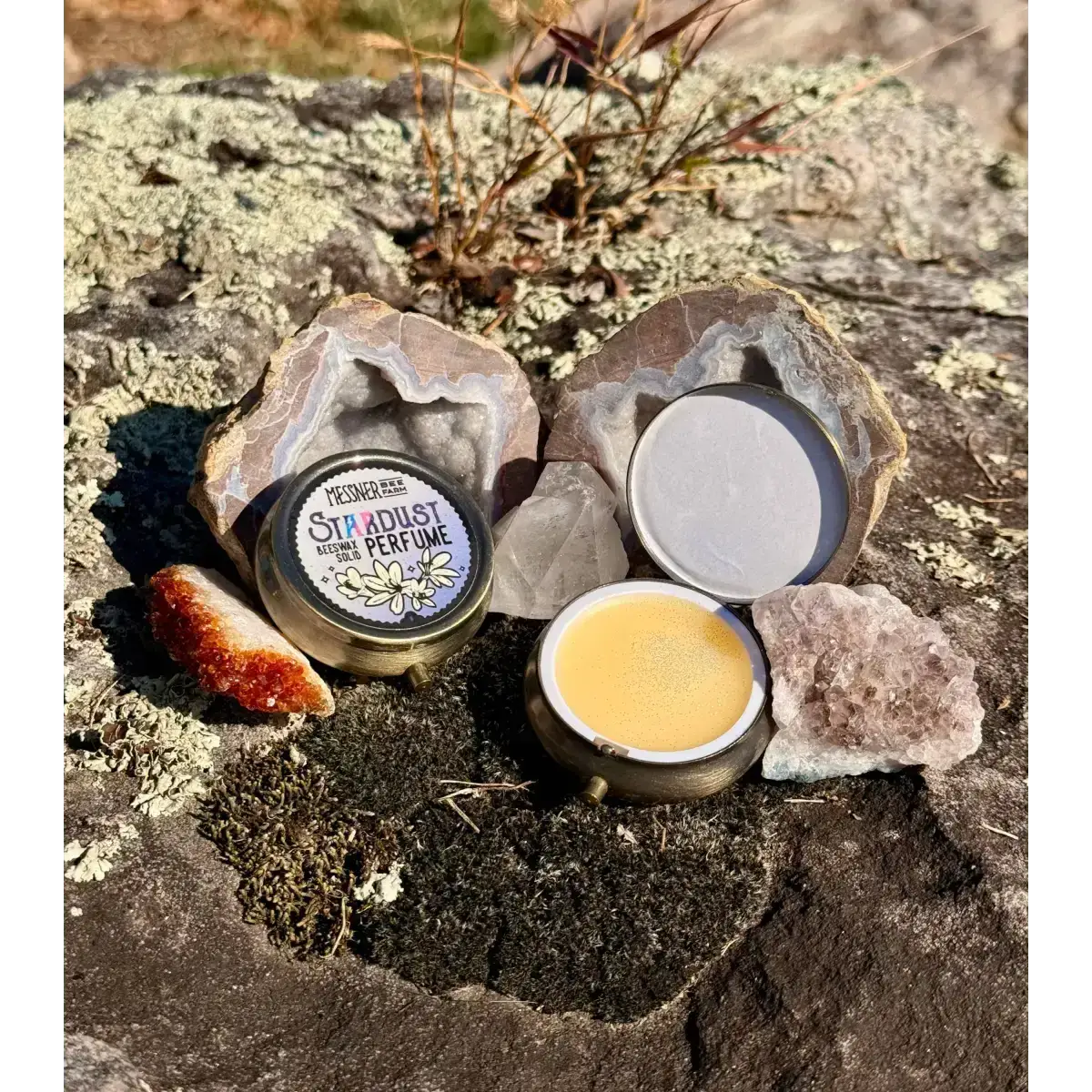 Solid Perfume - Stardust Glitter - Handmade with Beeswax - Messner Bee Farm
