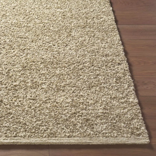 Solid Tan Wool Area Rug - Boutique Rugs