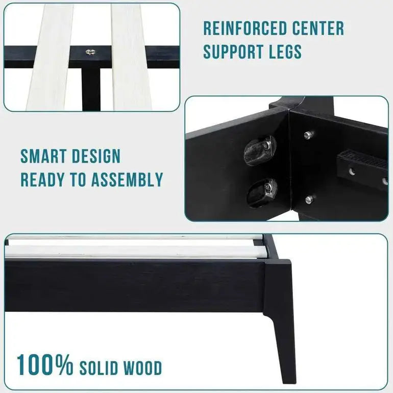 Solid Wood Bed Frame - Acacia Callisto Deluxe - Superior Comfort and Style - Megsu