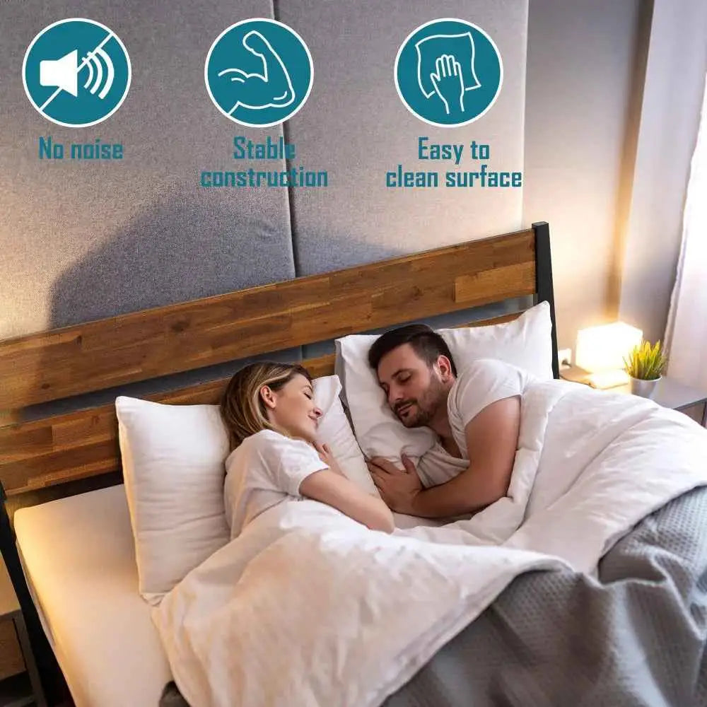 Solid Wood Bed Frame - Acacia Callisto Deluxe - Superior Comfort and Style - Megsu