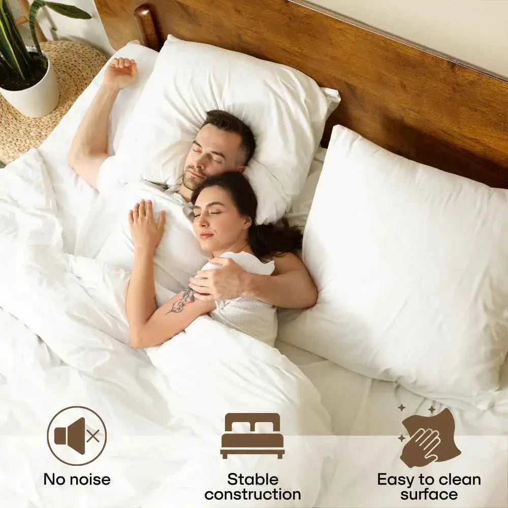 Solid Wood Bed Frame - Frida Deluxe - Quality Craftsmanship and Timeless Elegance - Megsu