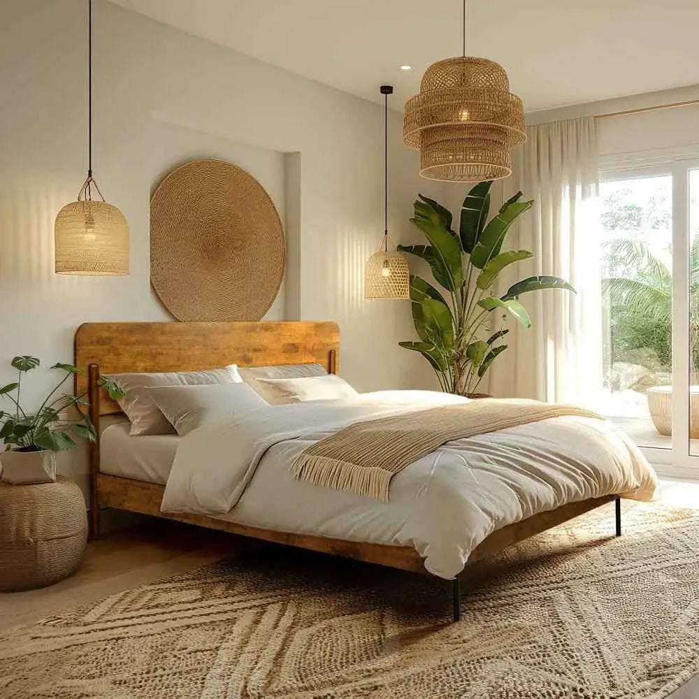 Solid Wood Bed Frame - Frida Deluxe - Quality Craftsmanship and Timeless Elegance - Megsu
