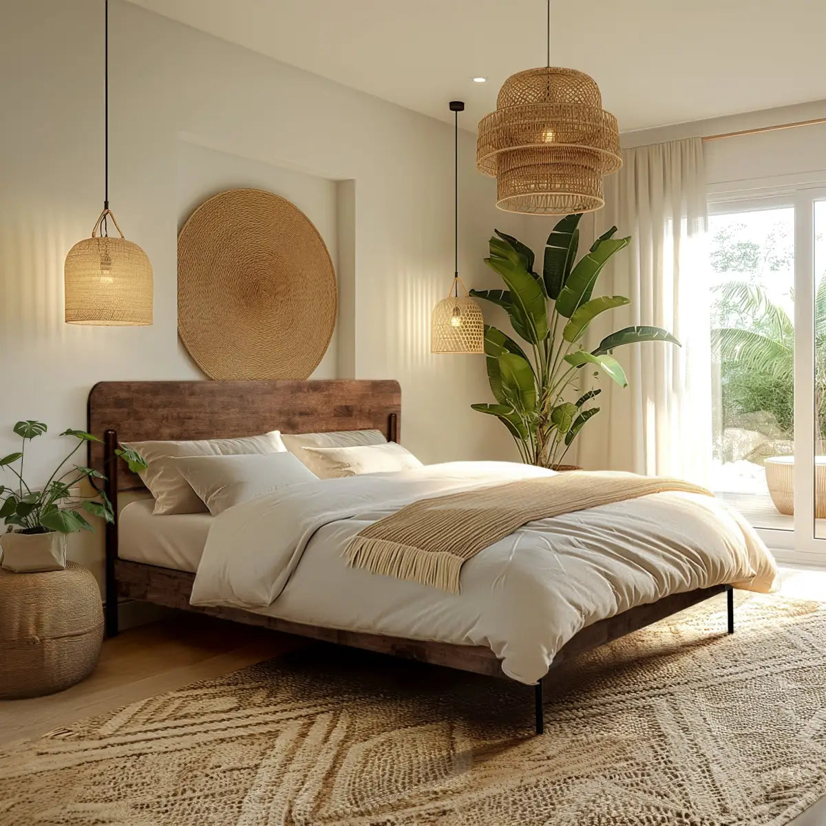 Solid Wood Bed Frame - Frida Deluxe - Quality Craftsmanship and Timeless Elegance - Megsu