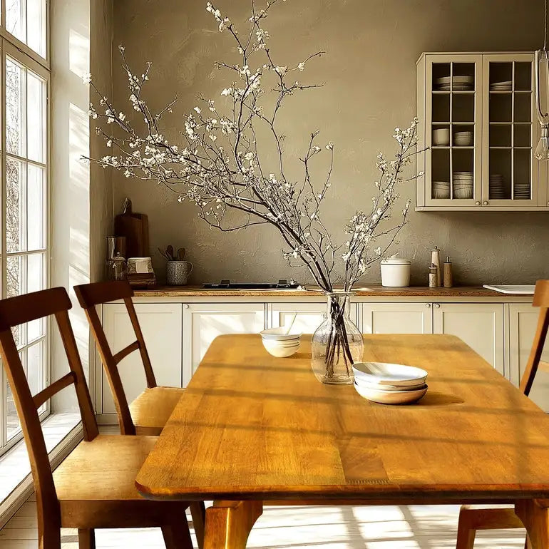 Solid Wood Dining Table - Acacia Verve 48’’ - Kitchen Table - Megsu