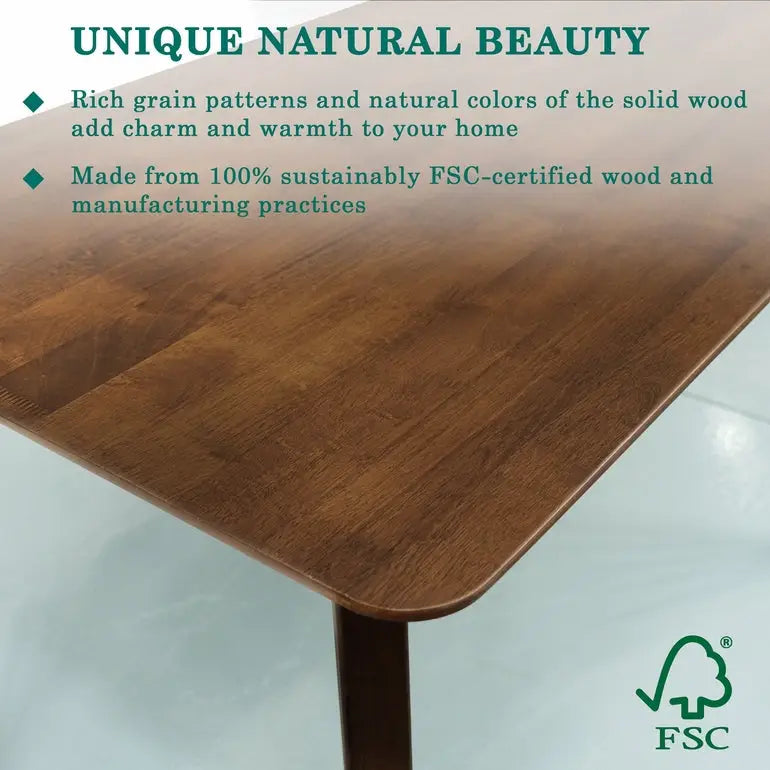 Solid Wood Dining Table - Acacia Verve 48’’ - Kitchen Table - Megsu