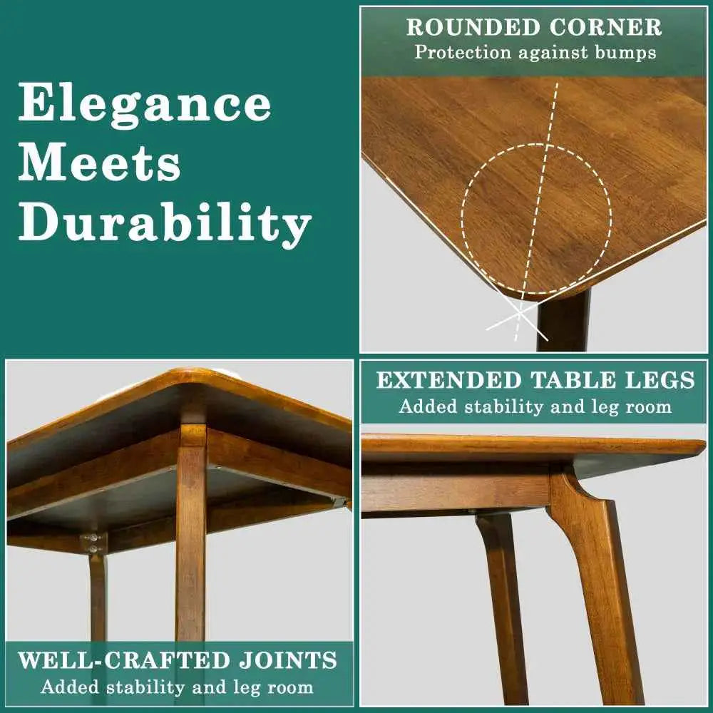 Solid Wood Dining Table - Acacia Verve 48’’ - Kitchen Table - Megsu