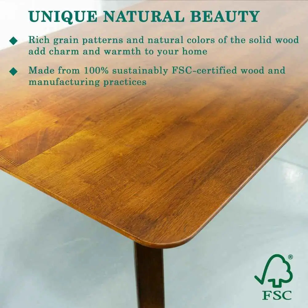 Solid Wood Dining Table - Acacia Verve 48’’ - Kitchen Table - Megsu