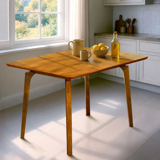 Solid Wood Dining Table - Acacia Verve 48’’ - Kitchen Table - Caramel - Megsu