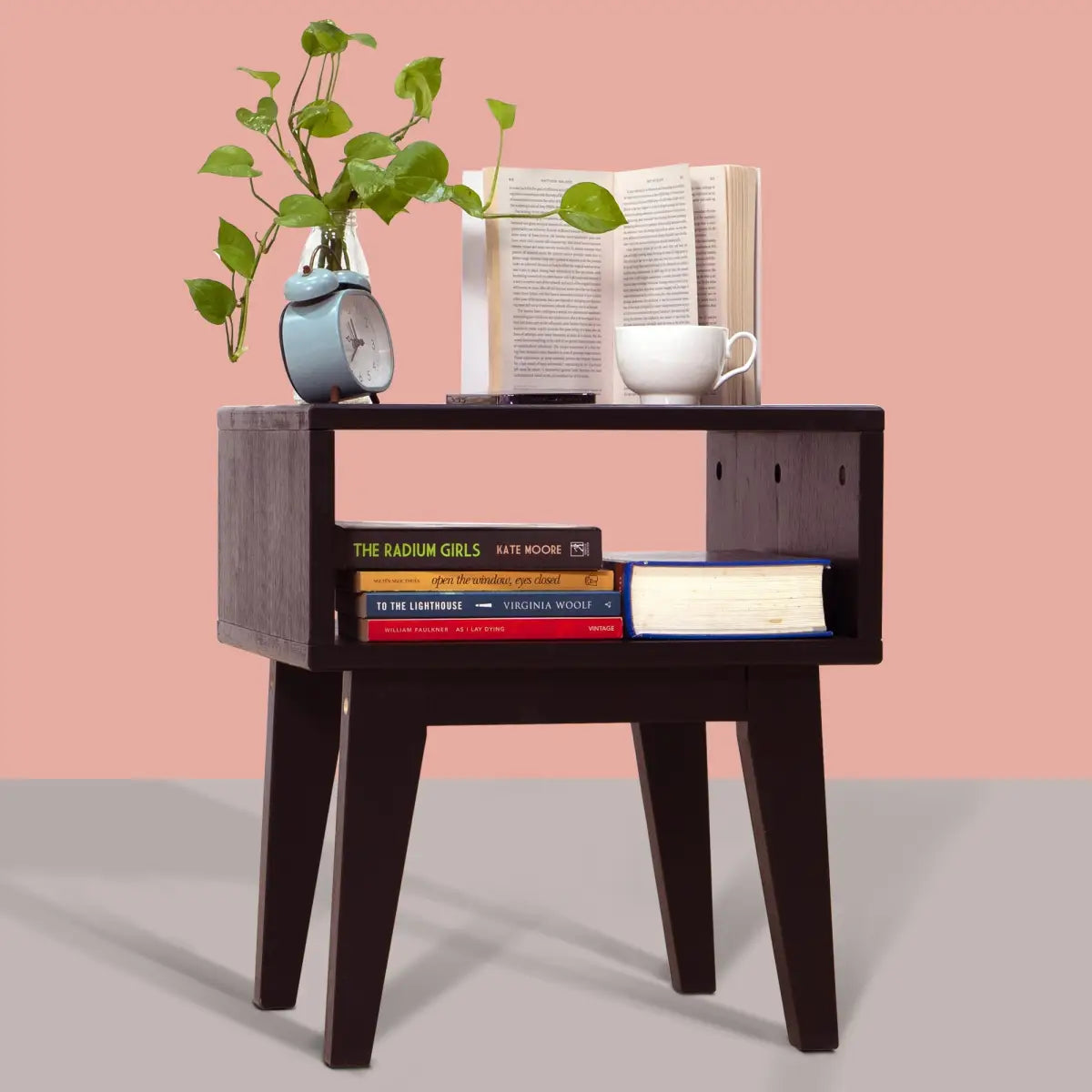 Solid Wood Nightstand - Acacia Serena - Modern Bedside Storage - Megsu
